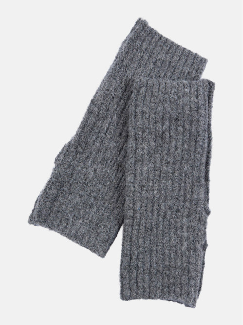 Gants forme mitaine gris...