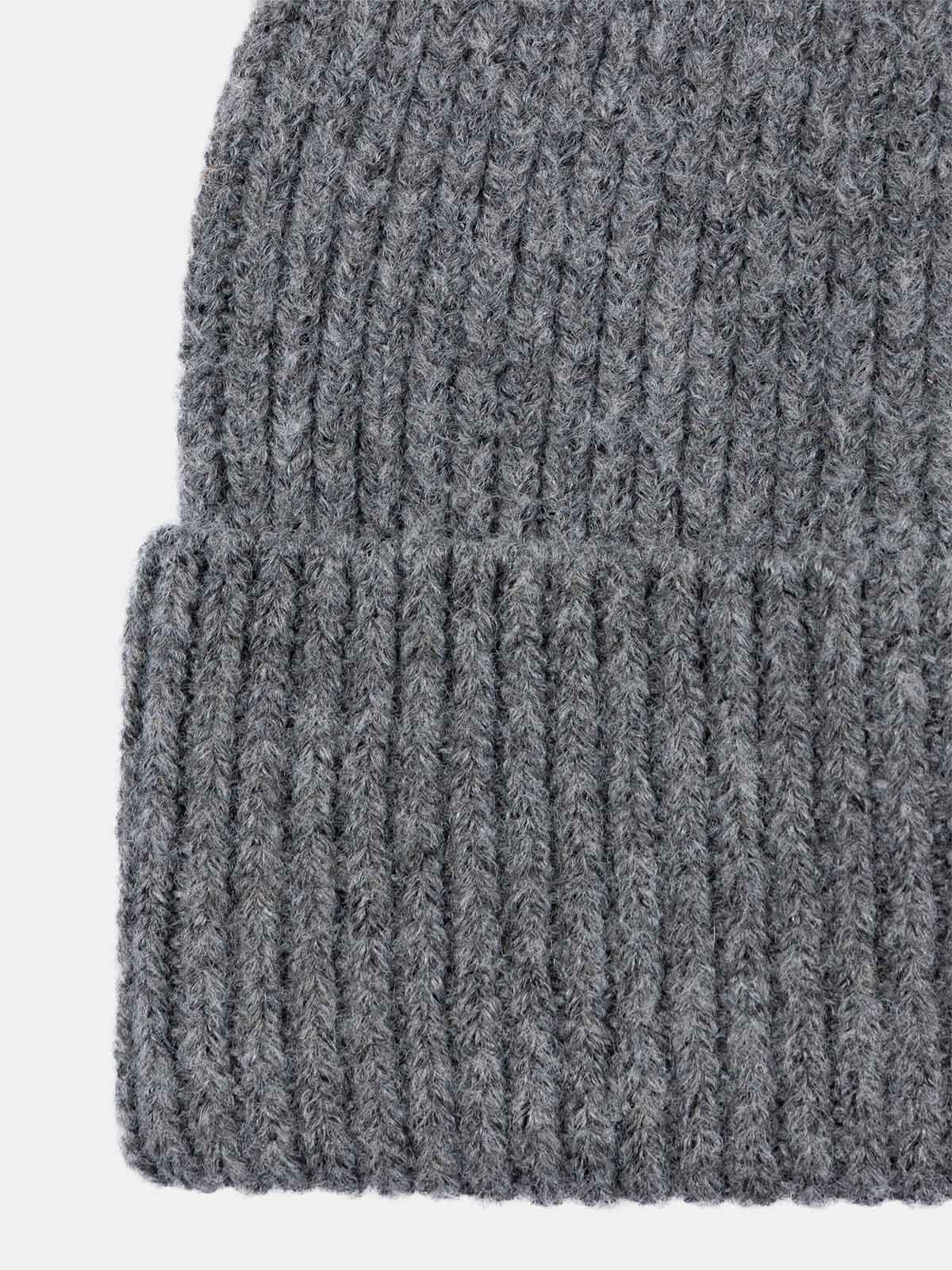 Bonnet basique gris moyen chiné femme