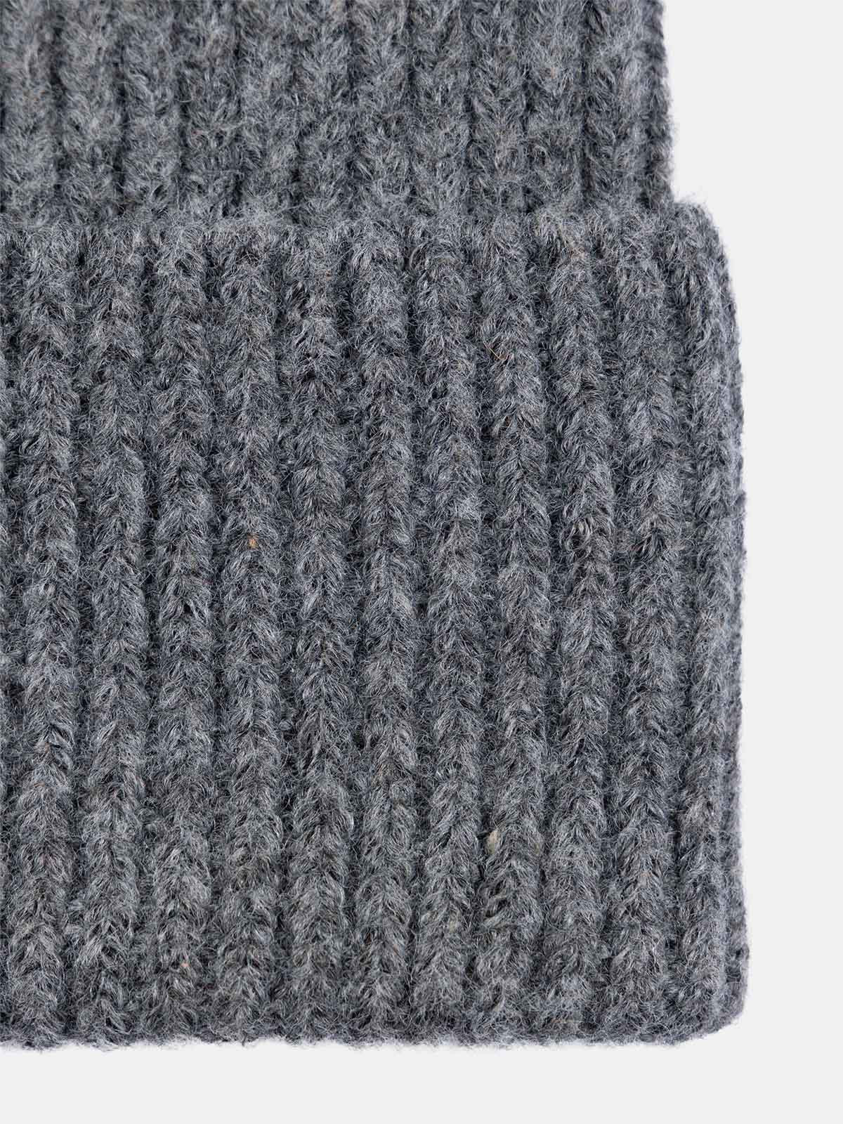 Bonnet basique gris moyen chiné femme
