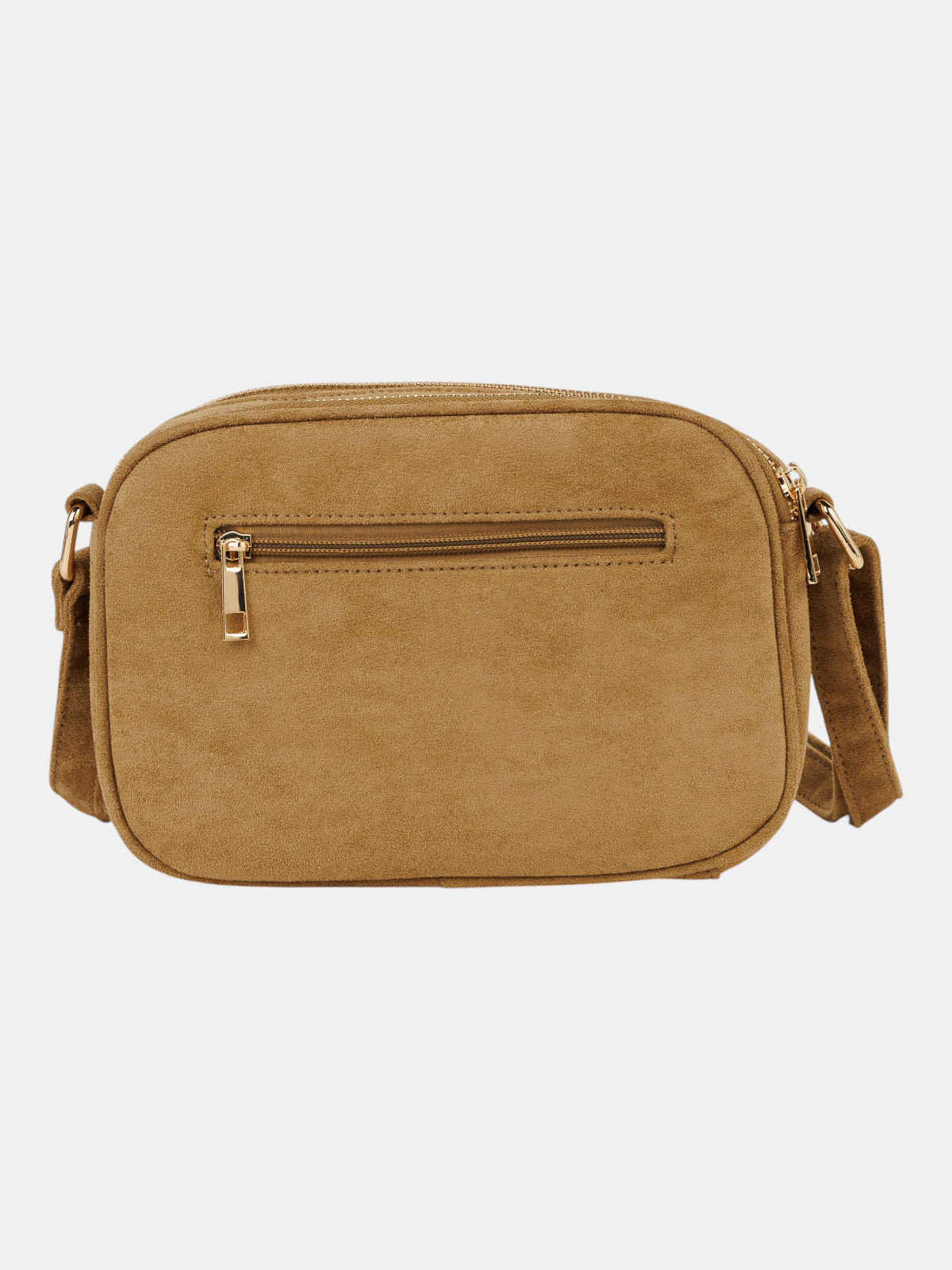 Sac à main double zip suédine femme
