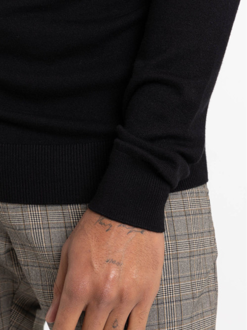 Pull homme col montant noir homme Pull homme col montant noir homme