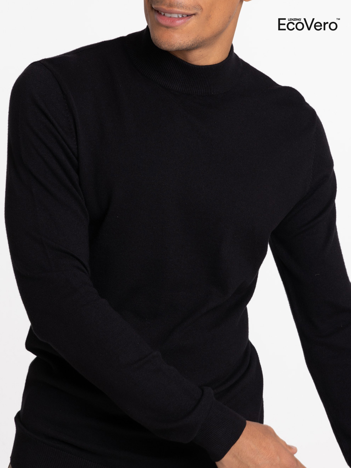 Pull homme col montant noir homme Pull homme col montant noir homme