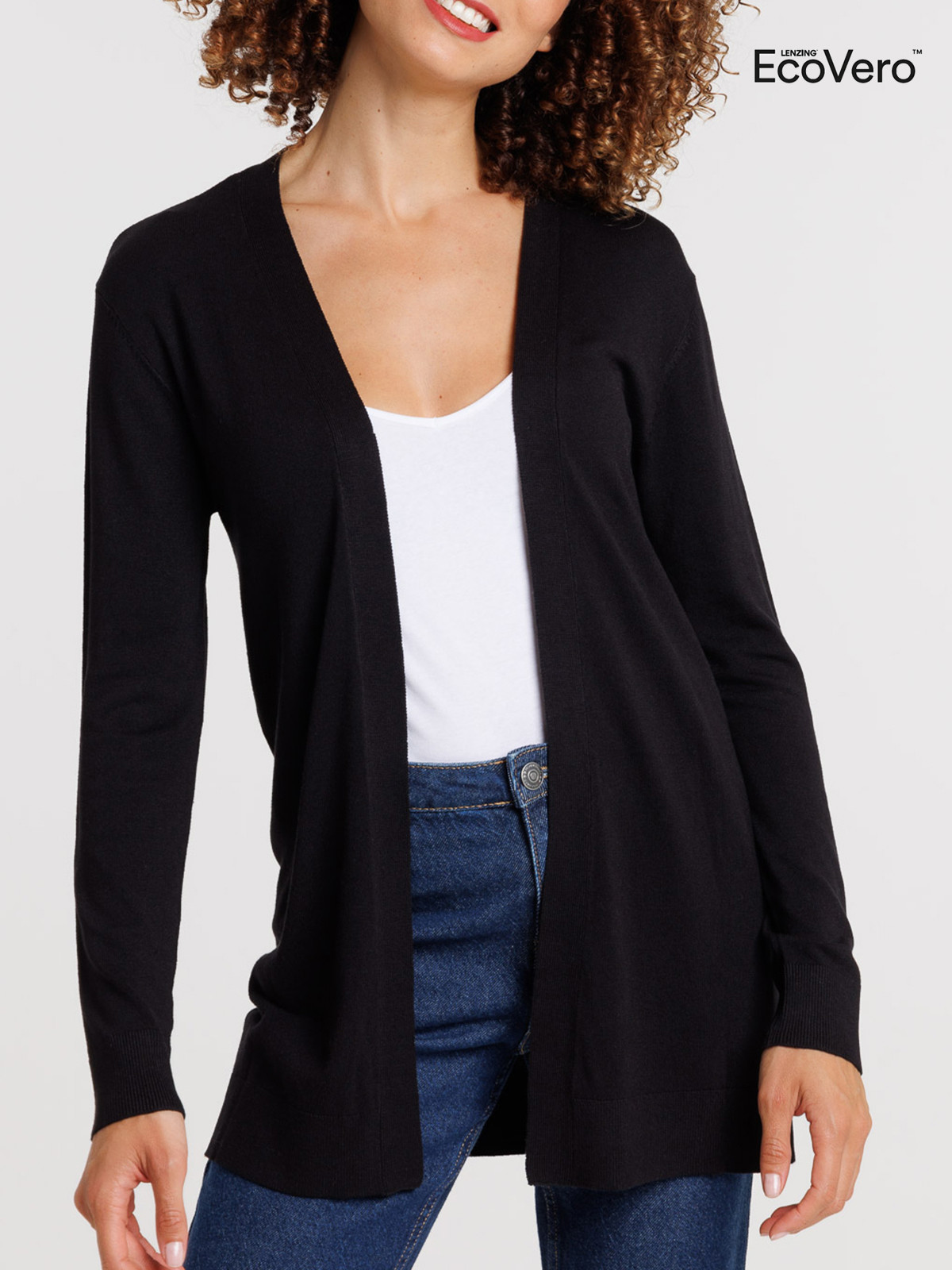 Gilet ouvert noir femme Gilet ouvert noir femme