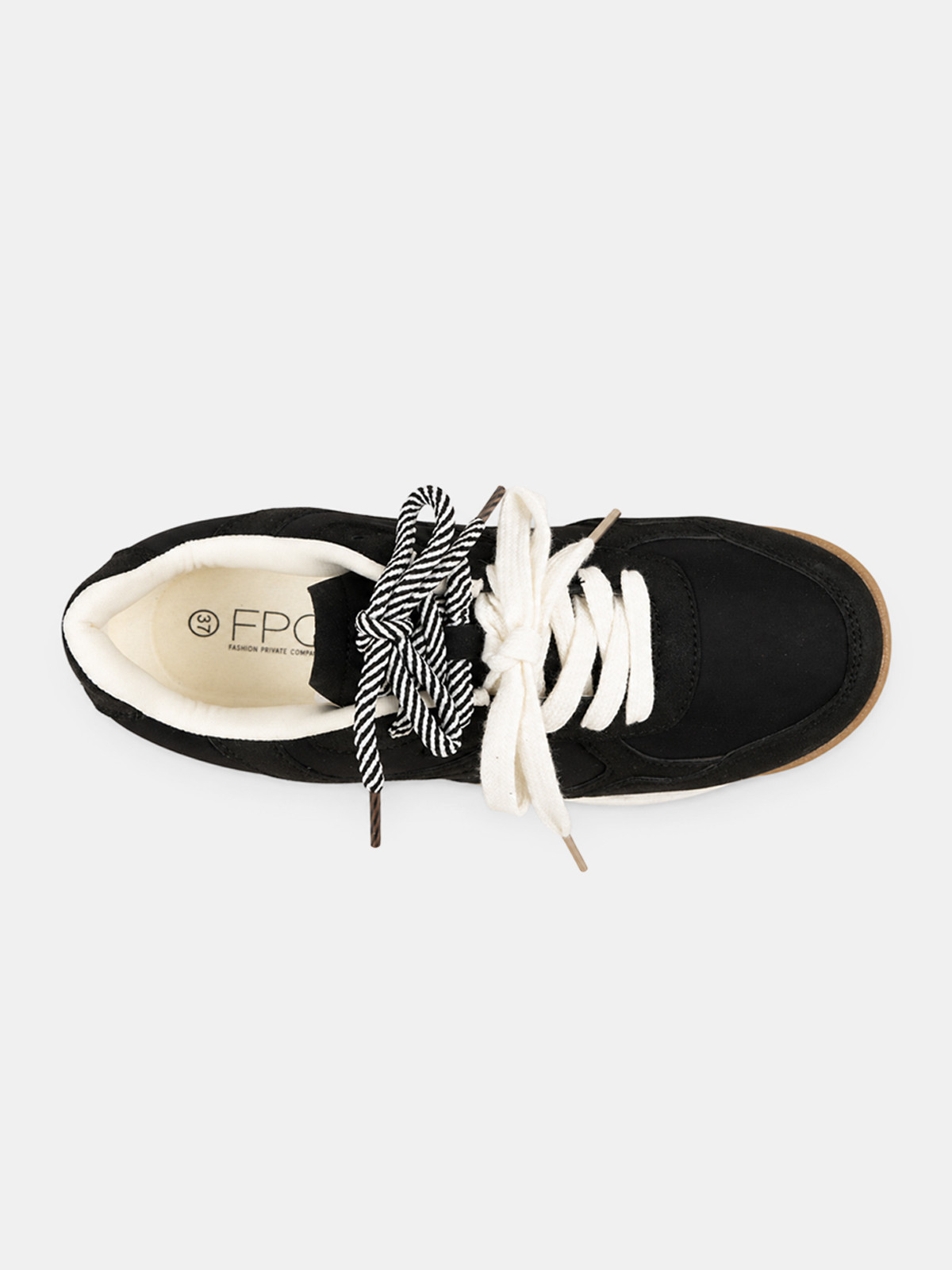 Baskets noires à lacets femme (36-41)