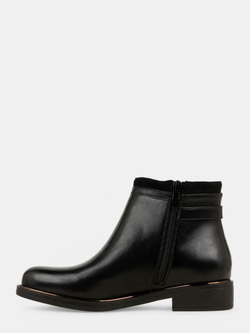 Bottines plates zippées...
