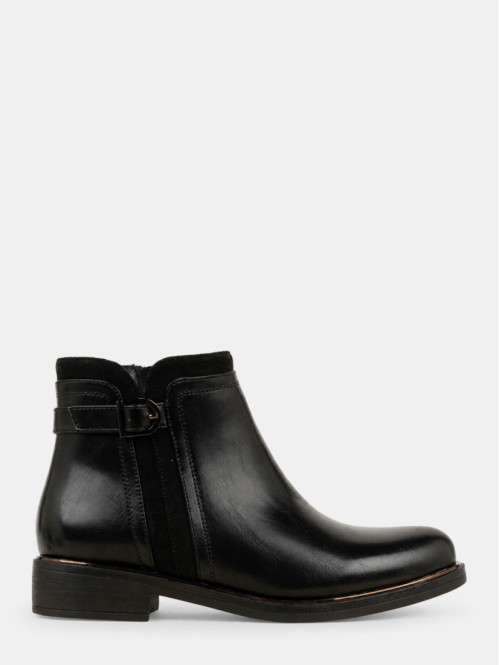 Bottines plates zippées...