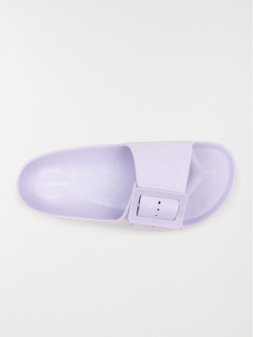 Claquettes violettes femme...