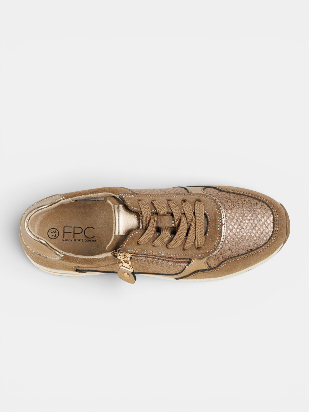 Baskets compensées camel femme (36-41)