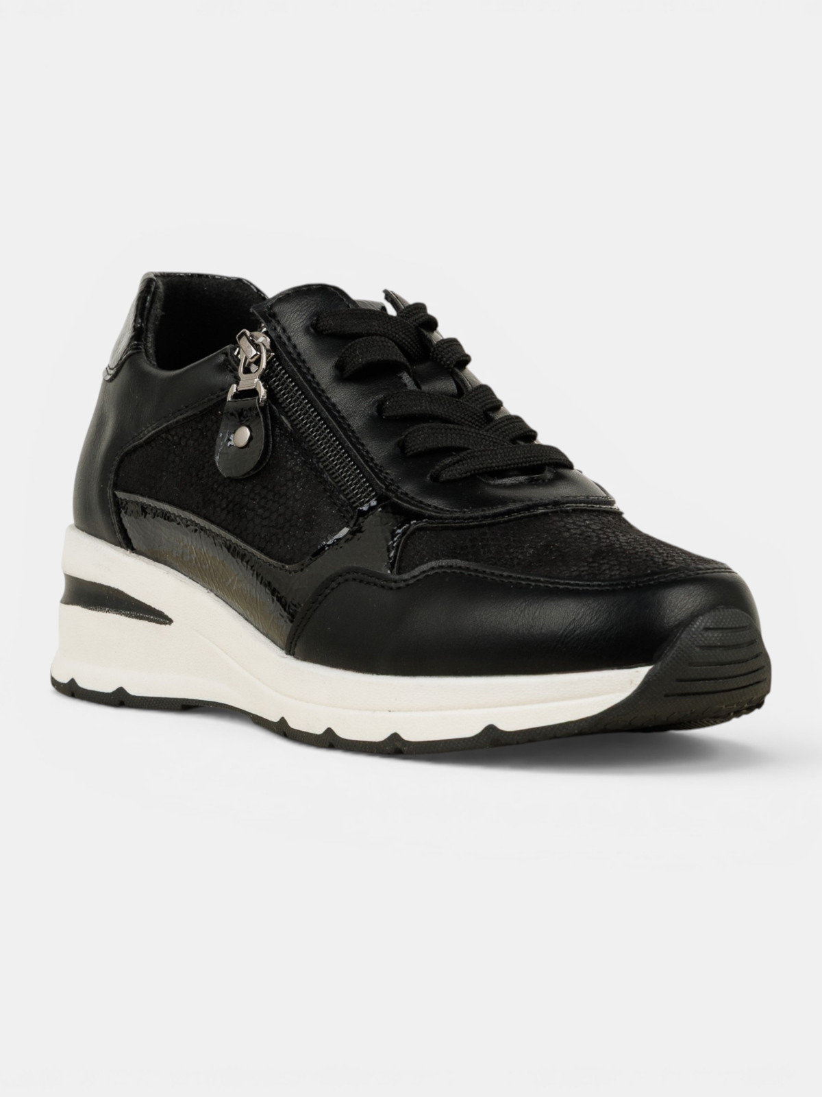 Baskets noires compensées femme (36-41)