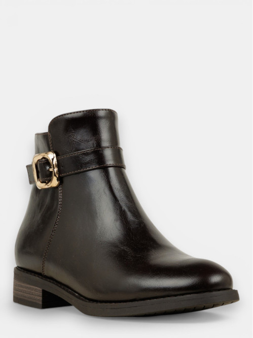 Bottines plates marrons...