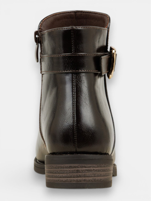 Bottines plates marrons...