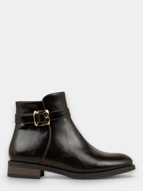 Bottines plates marrons...
