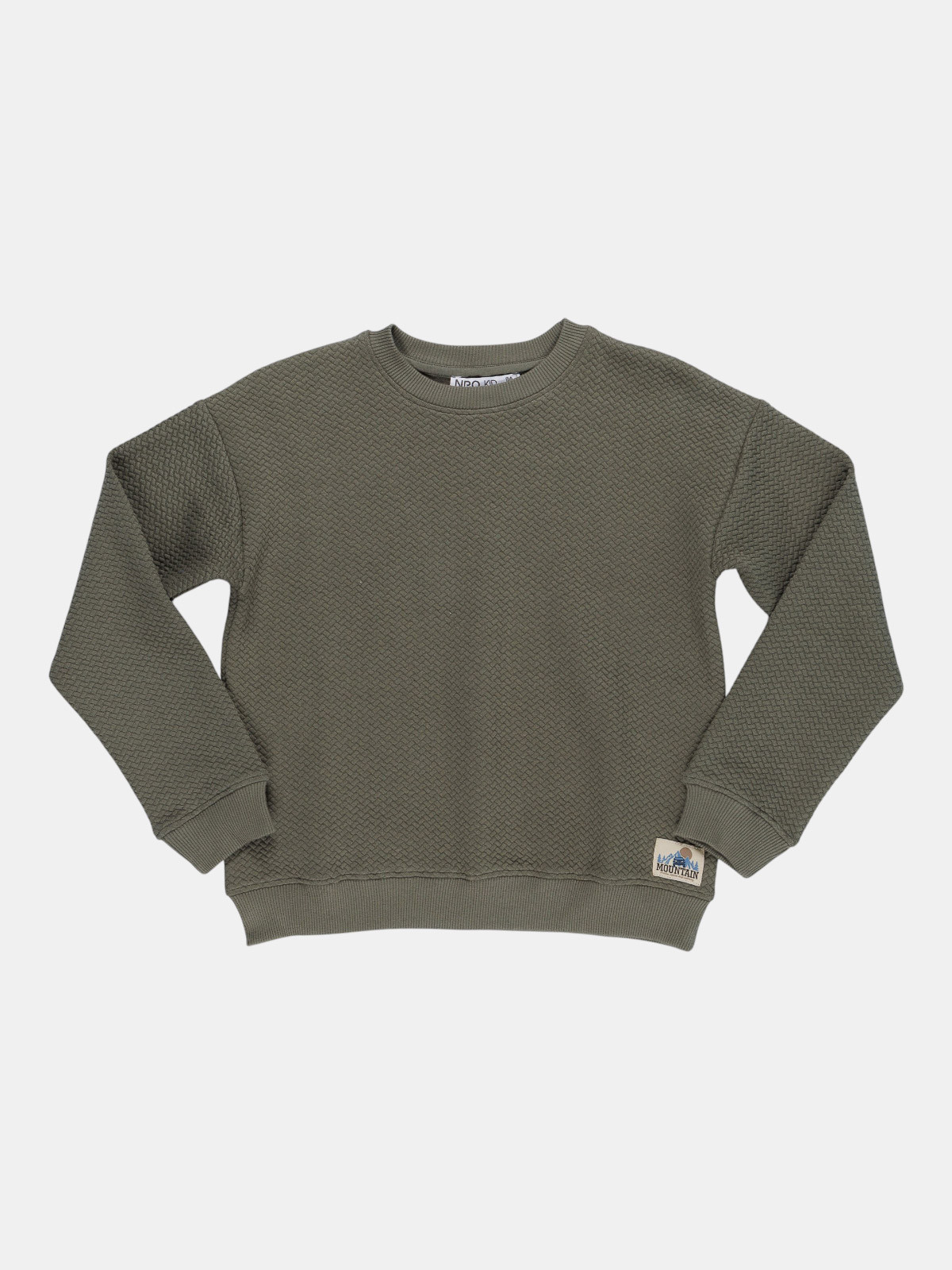 Sweat col rond kaki garçon (3-14A) Sweat col rond kaki garçon (3-14A)