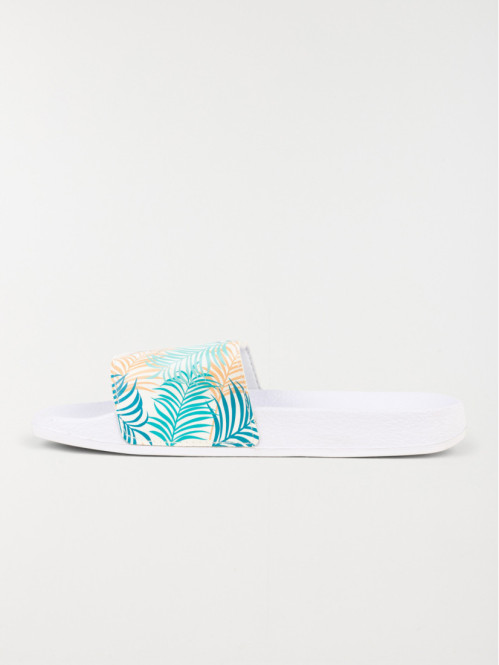 Claquette motif feuillage...