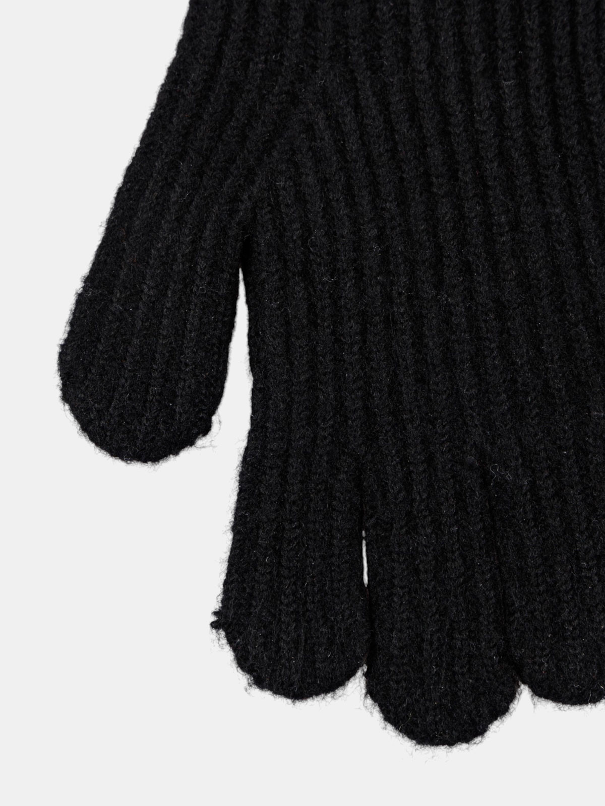 Gants noirs coeur brodé doré femme