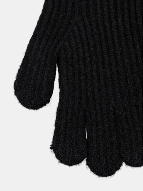 Gants noirs coeur brodé...