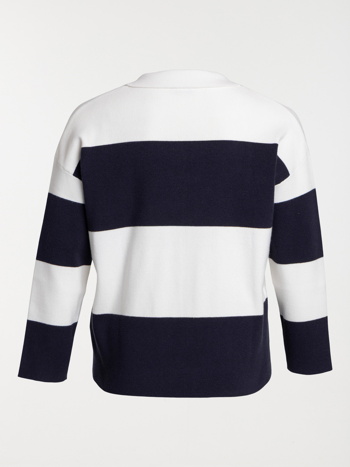 Pull col polo grande taille femme