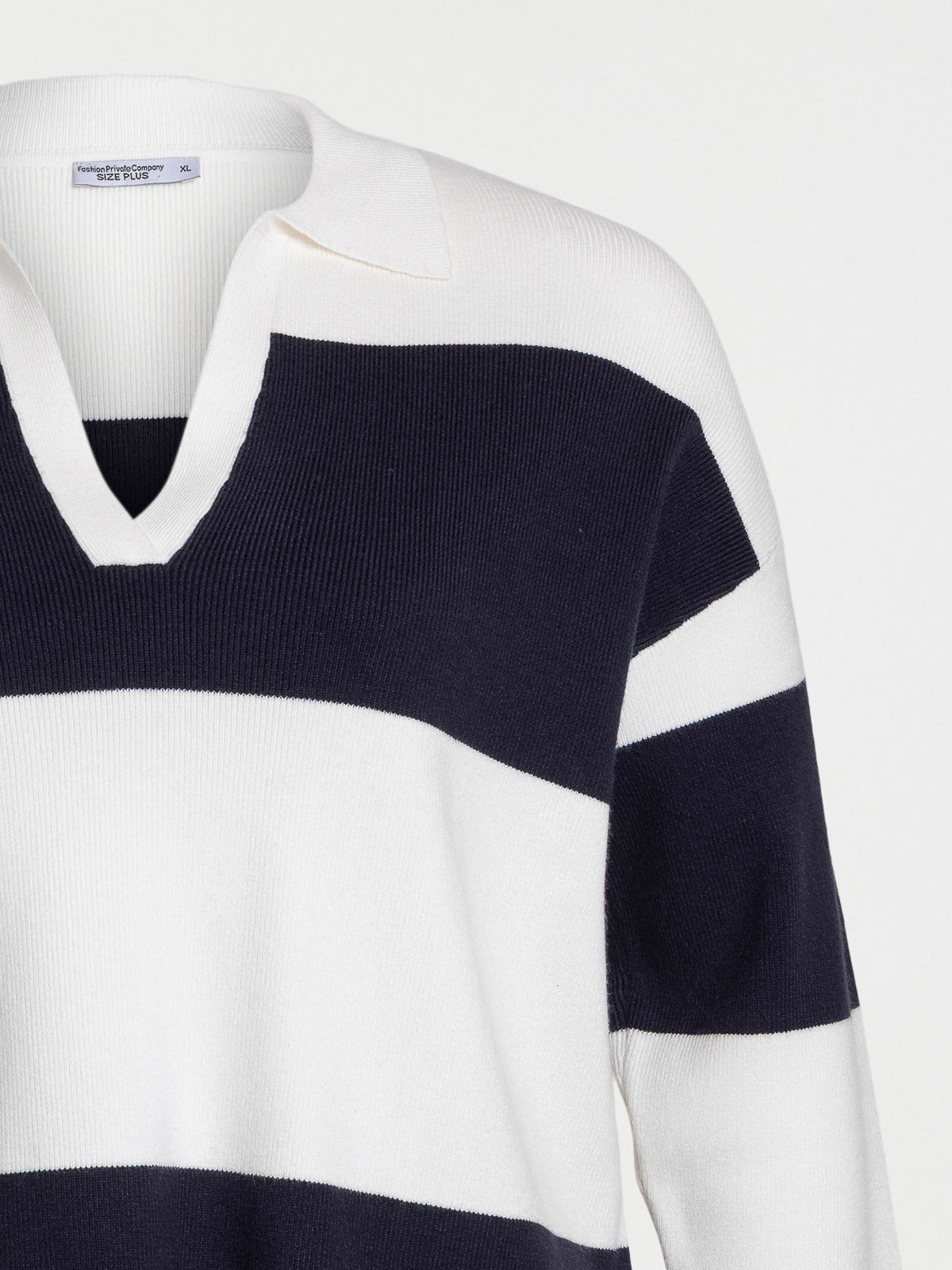 Pull col polo grande taille femme