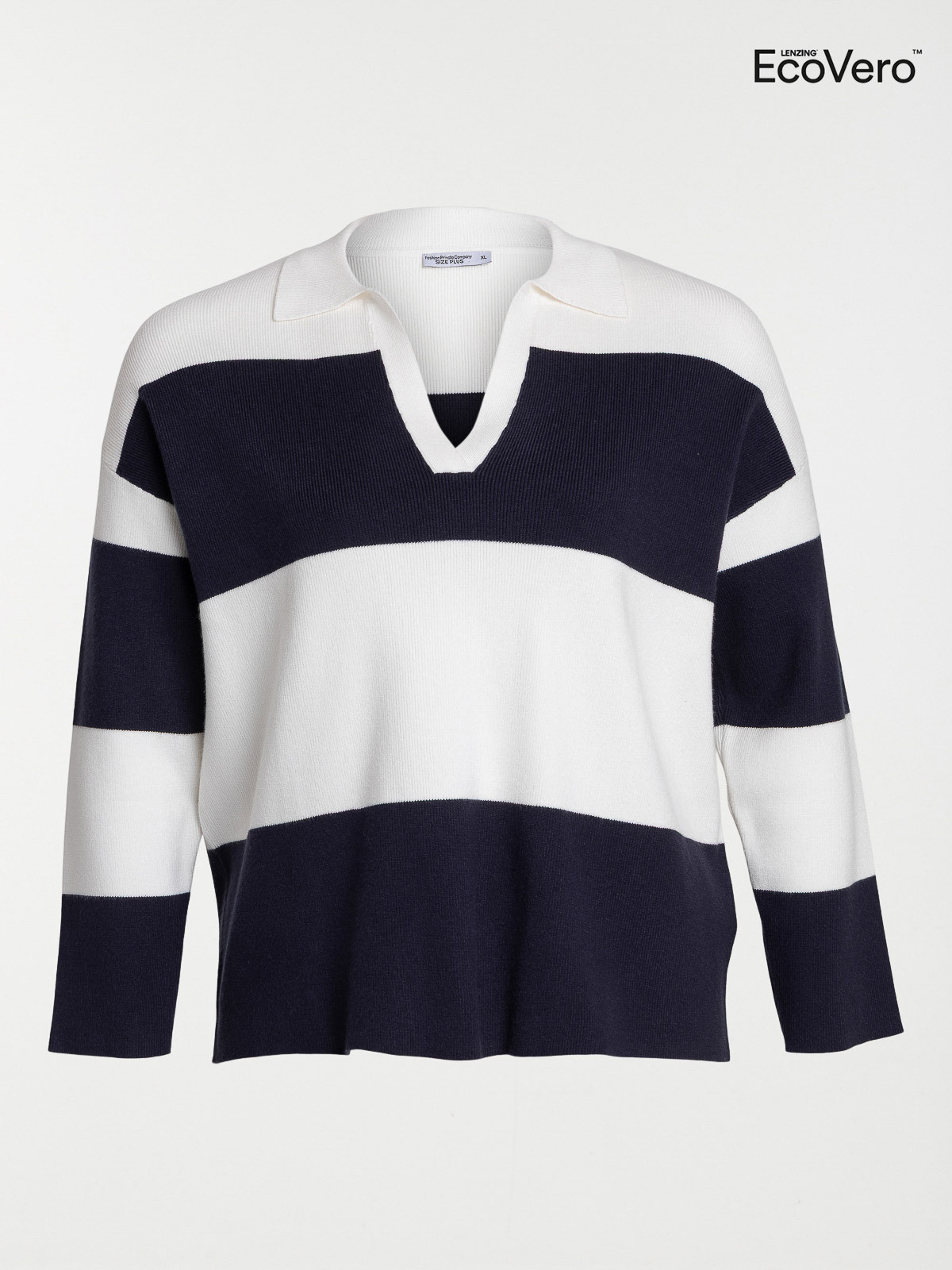 Pull col polo grande taille femme