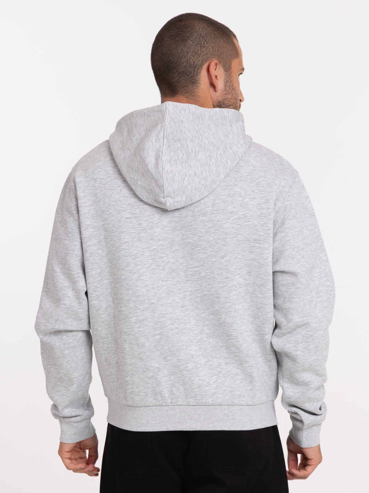 Sweat à capuche uni motif poitrine homme Sweat à capuche uni motif poitrine homme