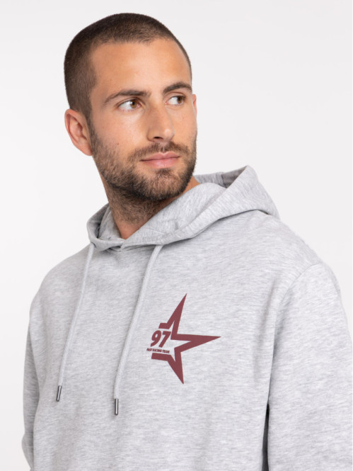 Sweat à capuche uni motif...
