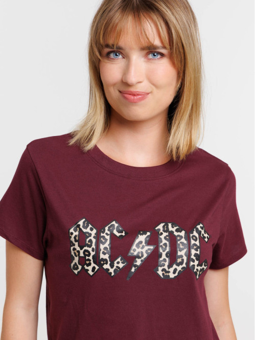 T-shirt AC/DC motif léopard...
