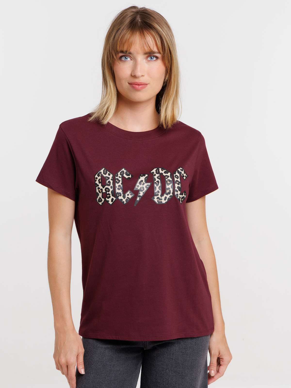 T-shirt AC/DC motif léopard femme T-shirt AC/DC motif léopard femme
