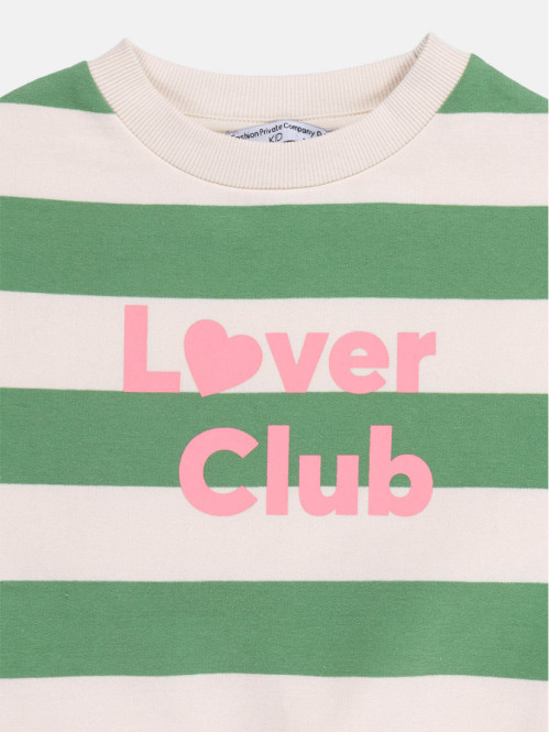 Sweat rayé Lover club fille...