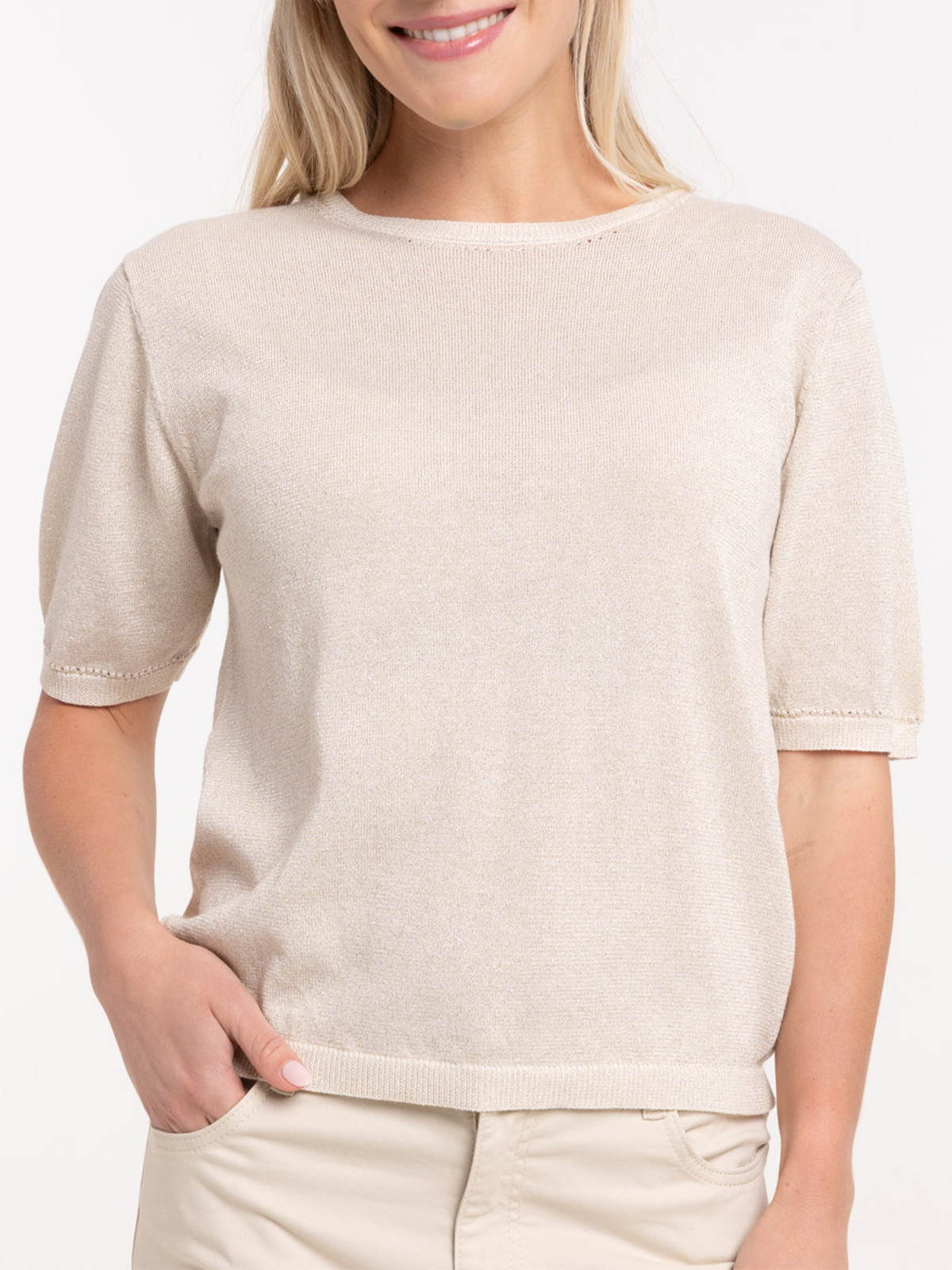 Pull manches courtes femme