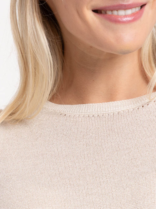 Pull manches courtes femme