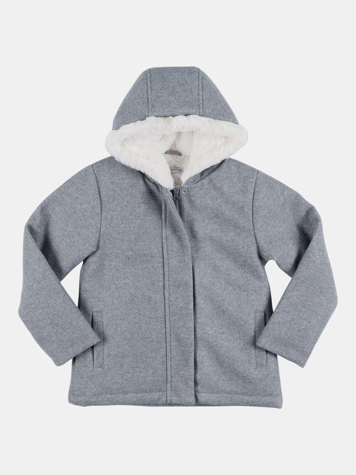 Manteau à capuche douce fille (3-12A) Manteau à capuche douce fille (3-12A)