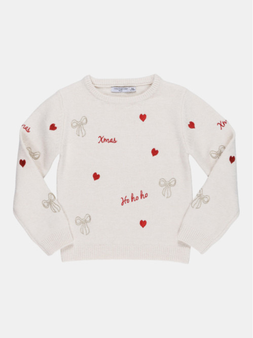 Pull de Noël brodé fille...