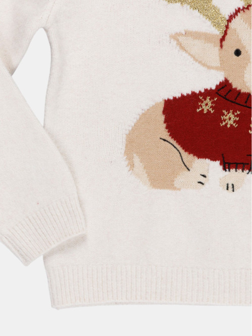 Pull de Noël Corgi fille...