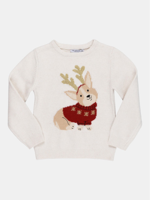 Pull de Noël Corgi fille...