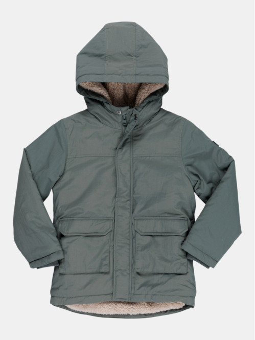 Parka capuche kaki garçon...