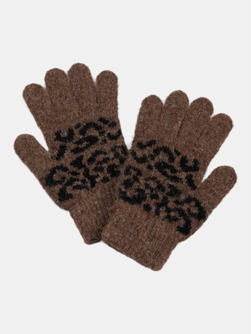 Gants motif léopard femme