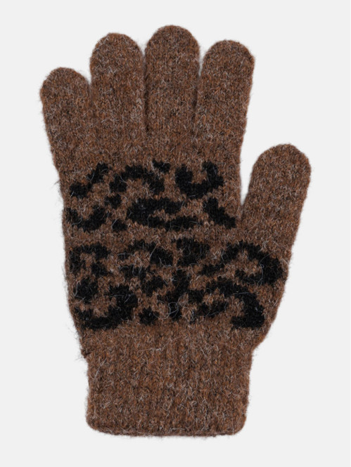 Gants motif léopard femme