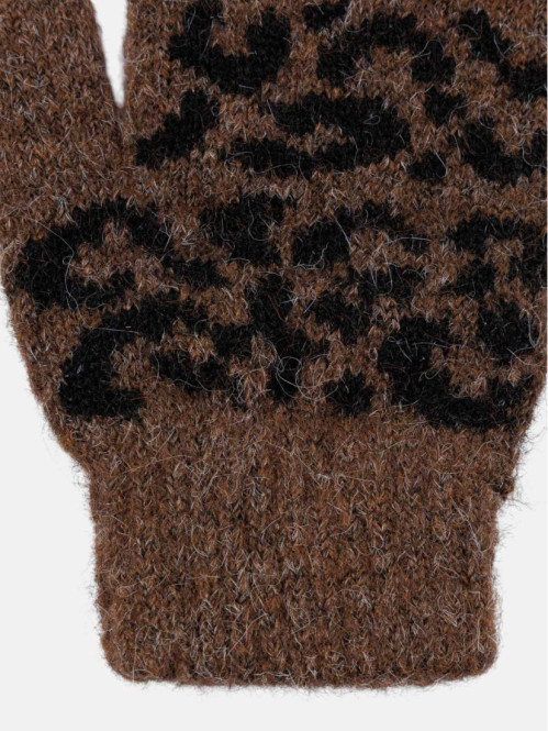 Gants motif léopard femme