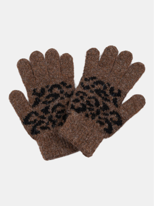 Gants motif léopard femme