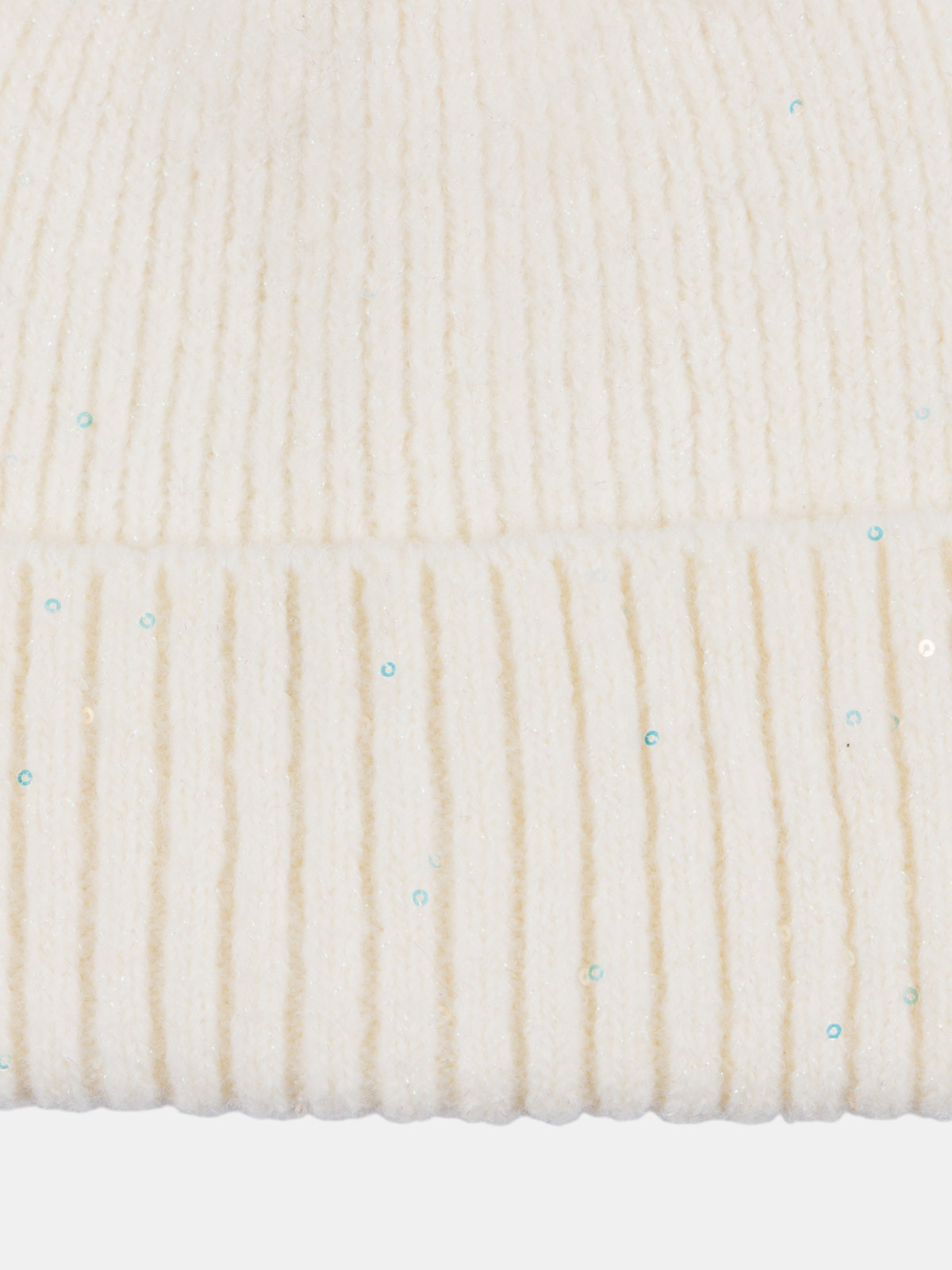 Bonnet écru sequins fille Bonnet écru sequins fille