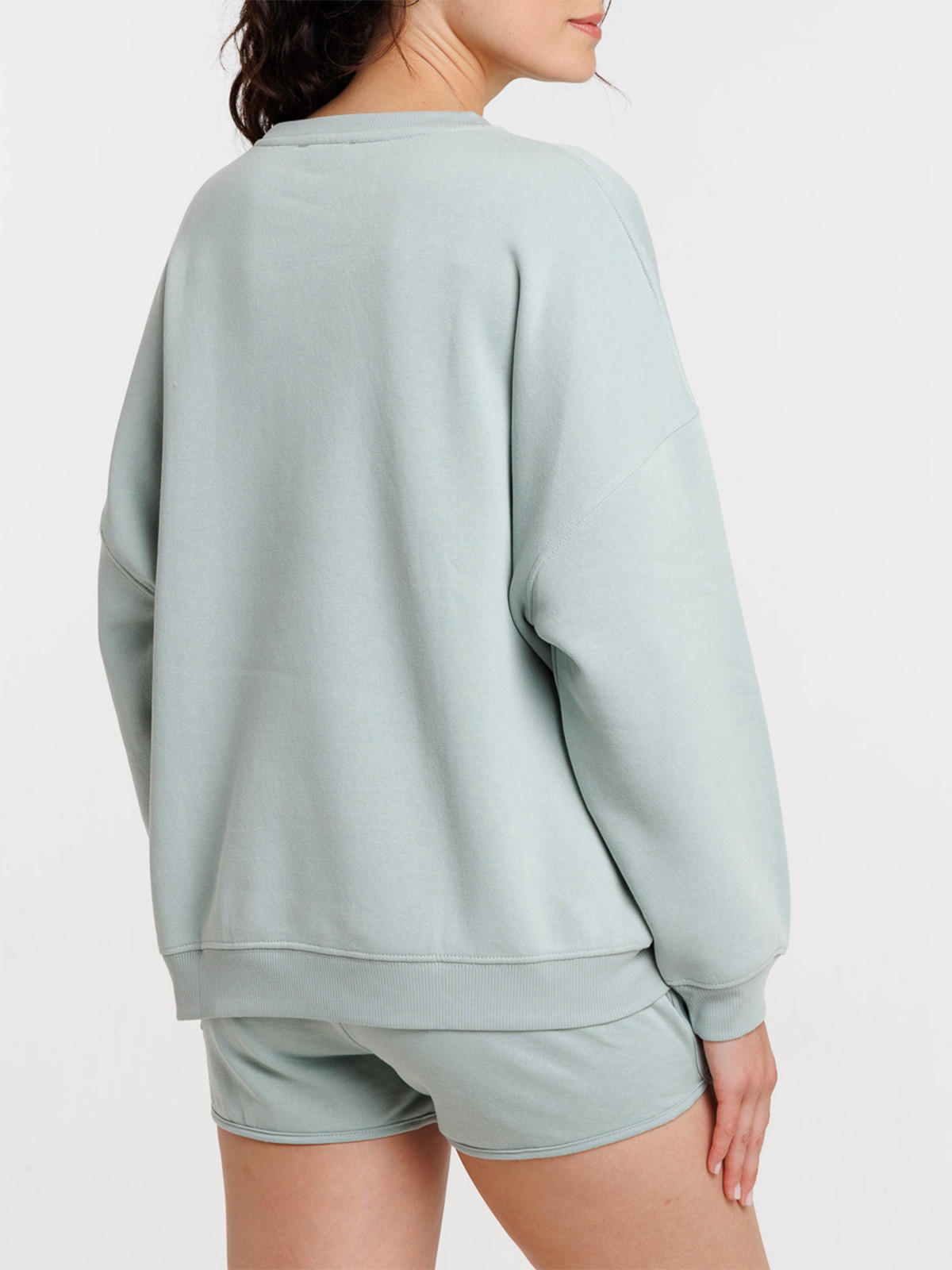 Sweat uni col rond jade femme Sweat uni col rond jade femme