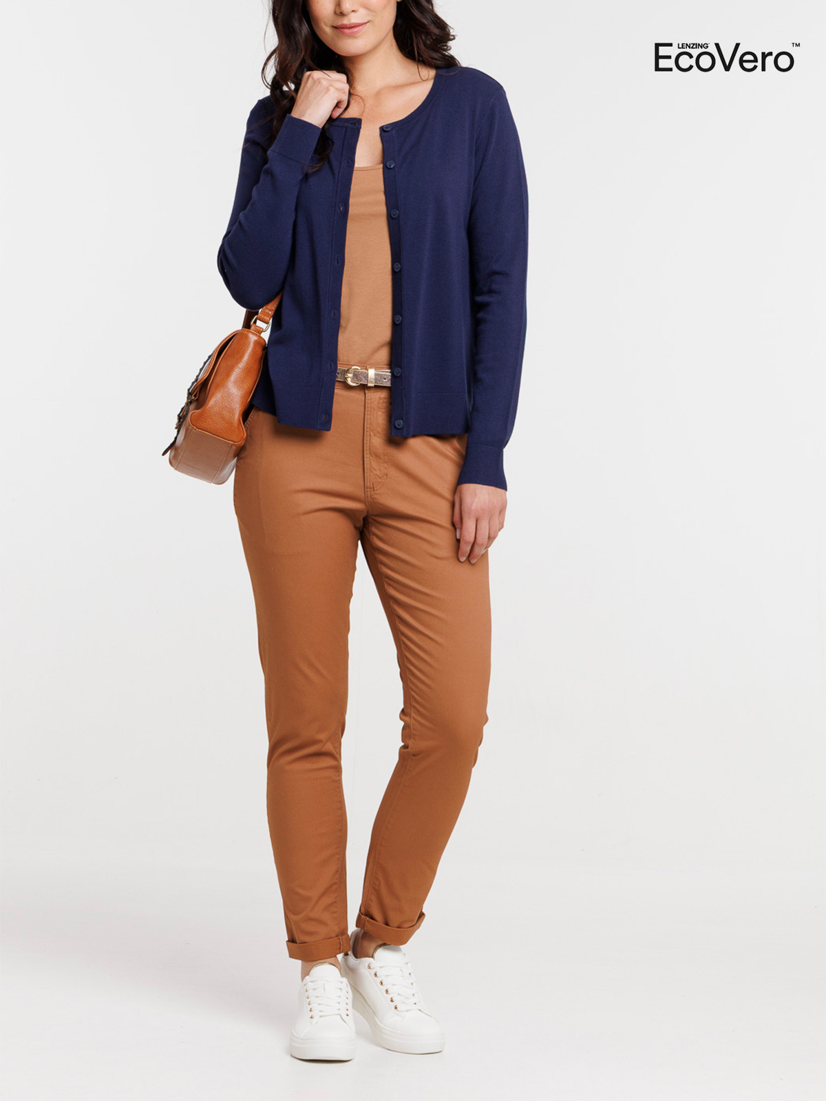 Gilet boutonné col rond femme