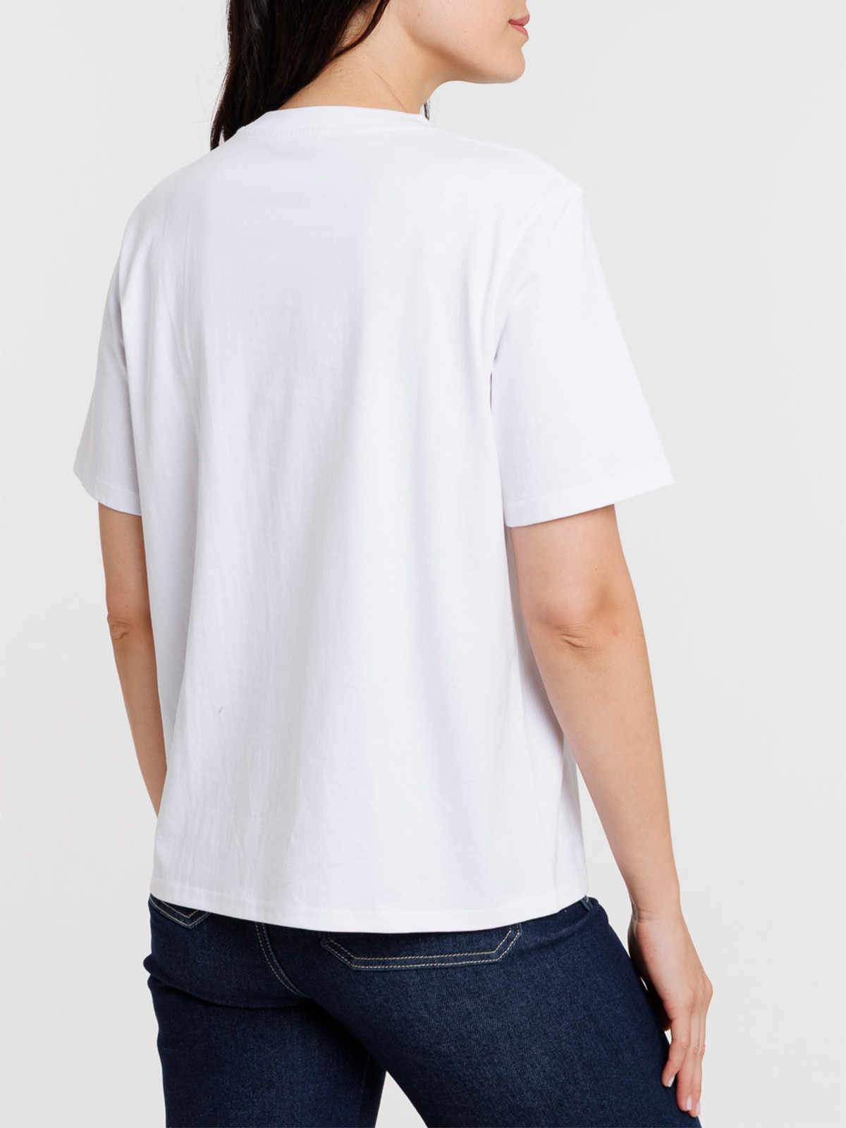T-shirt col rond oversized blanc femme T-shirt col rond oversized blanc femme