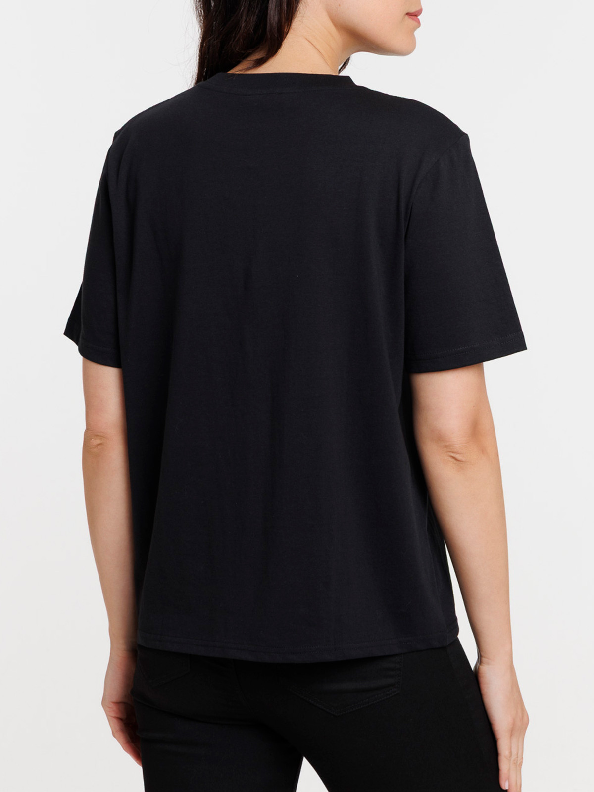 T-shirt col rond oversized noir femme T-shirt col rond oversized noir femme