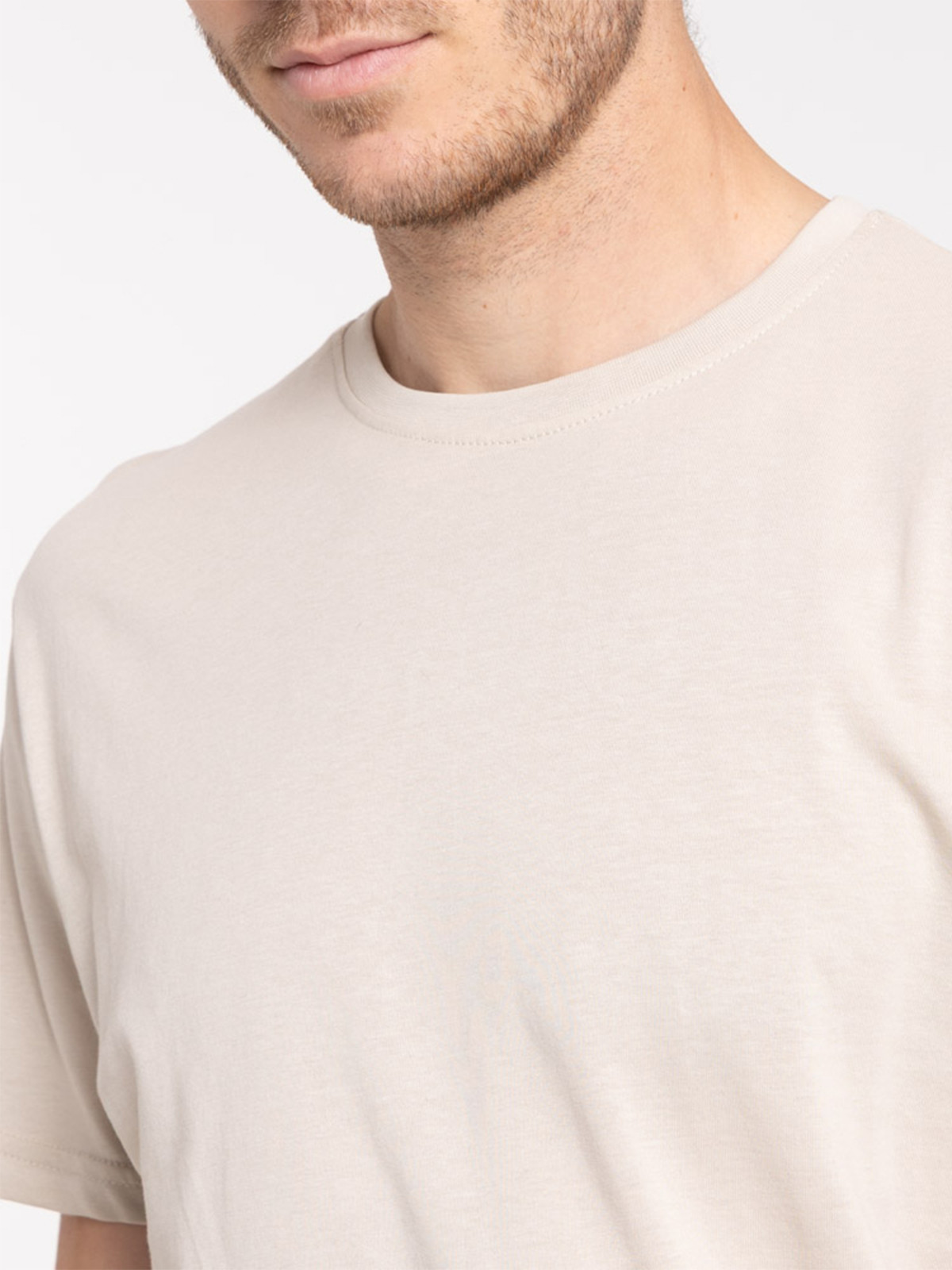 T-shirt basique col rond blond homme T-shirt basique col rond blond homme