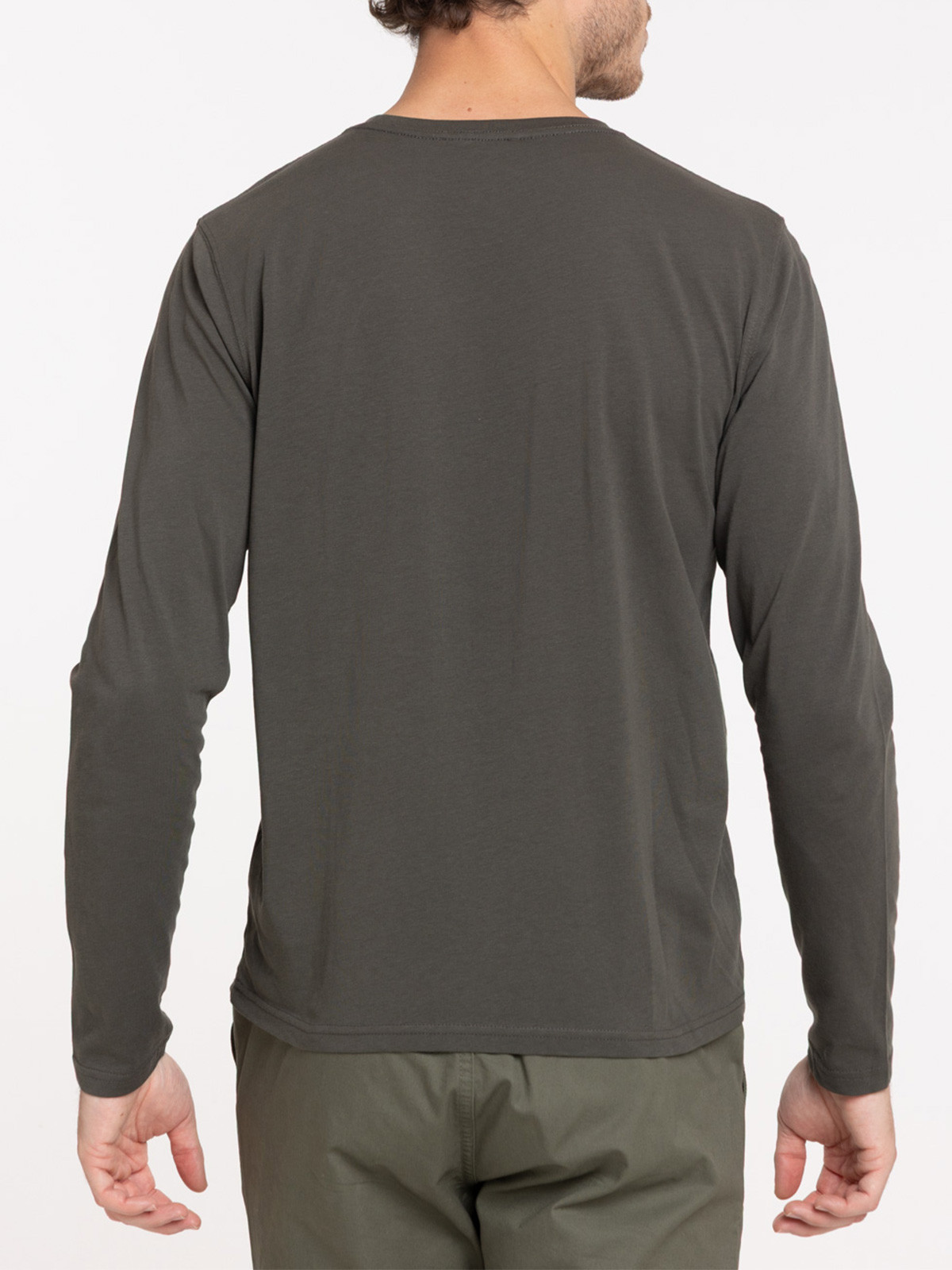 T-shirt manches longues kaki homme T-shirt manches longues kaki homme