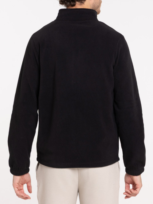 Sweat polaire zippé noir homme