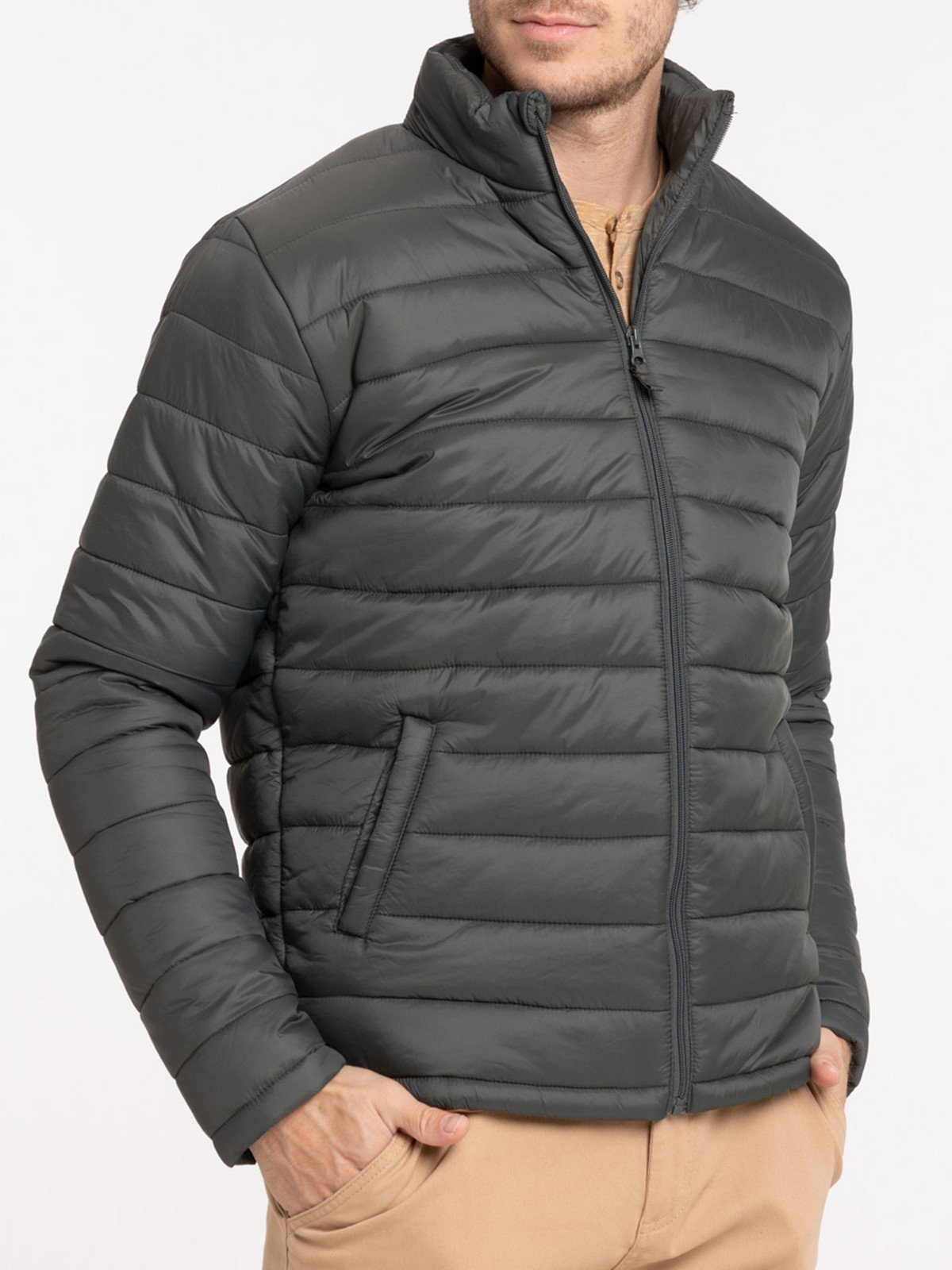 Doudoune légère gris ardoise homme