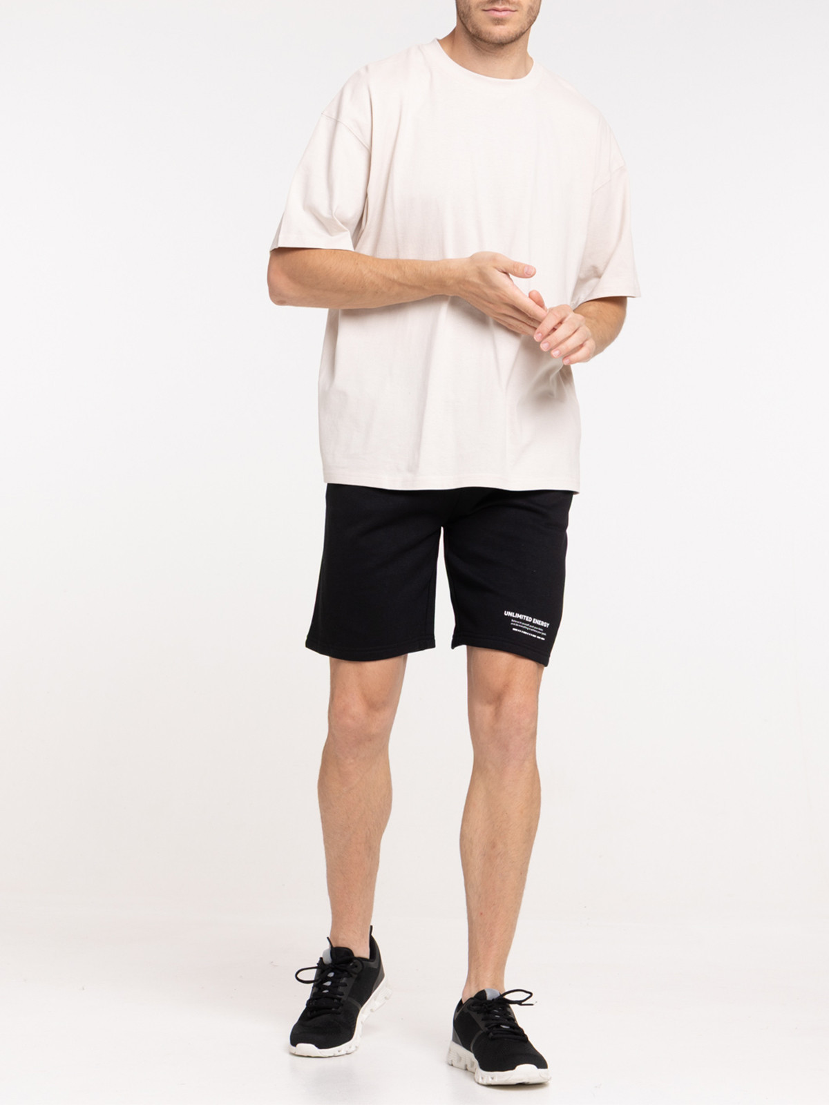 Short noir uni message homme Short noir uni message homme