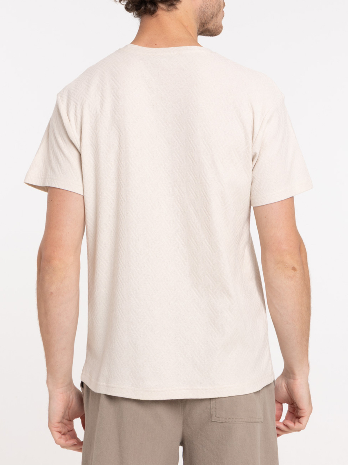 Tee-shirt jacquard col rond homme Tee-shirt jacquard col rond homme